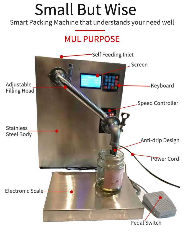 Gear pump self priming automatic honey packing machine
